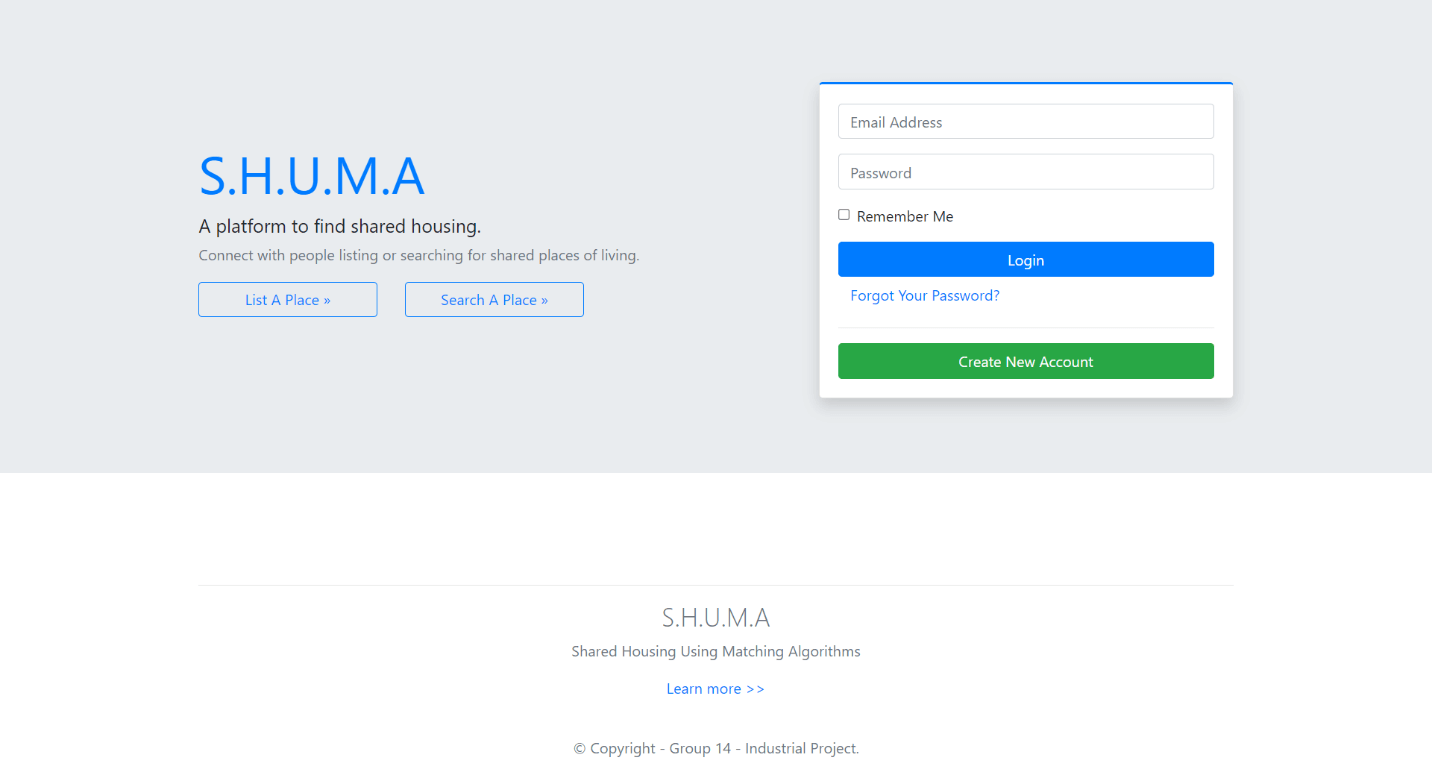 Class Diagram for SHUMA user account